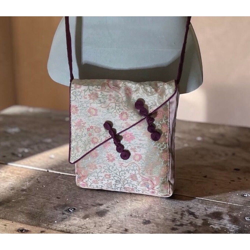 Asian Brocade, Chinoiserie, Retro Boho Crossbody